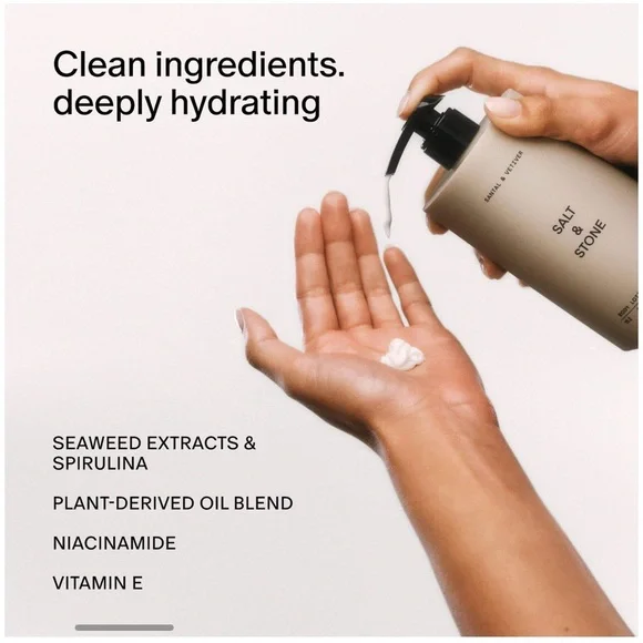 Salt & Stone Santal & Vetiver Body Lotion - Ivory Bottle - Picture 5 of 10